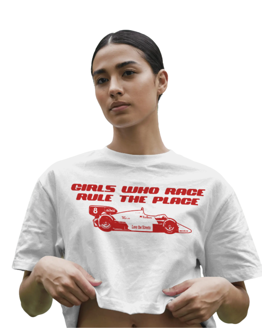 Girls Who Race Rule The Place Crop Top