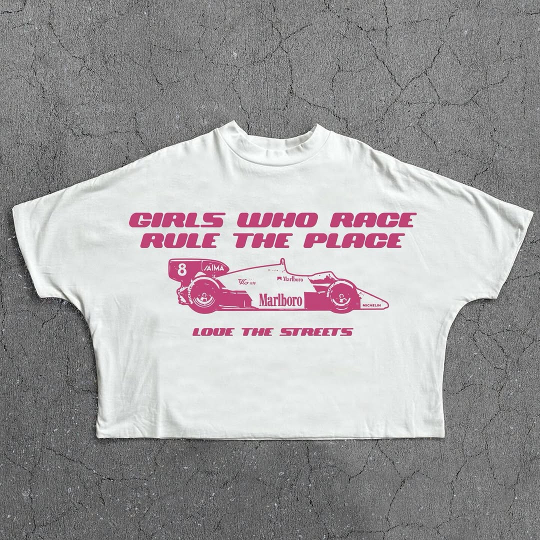 Girls Who Race Rule The Place Crop Top