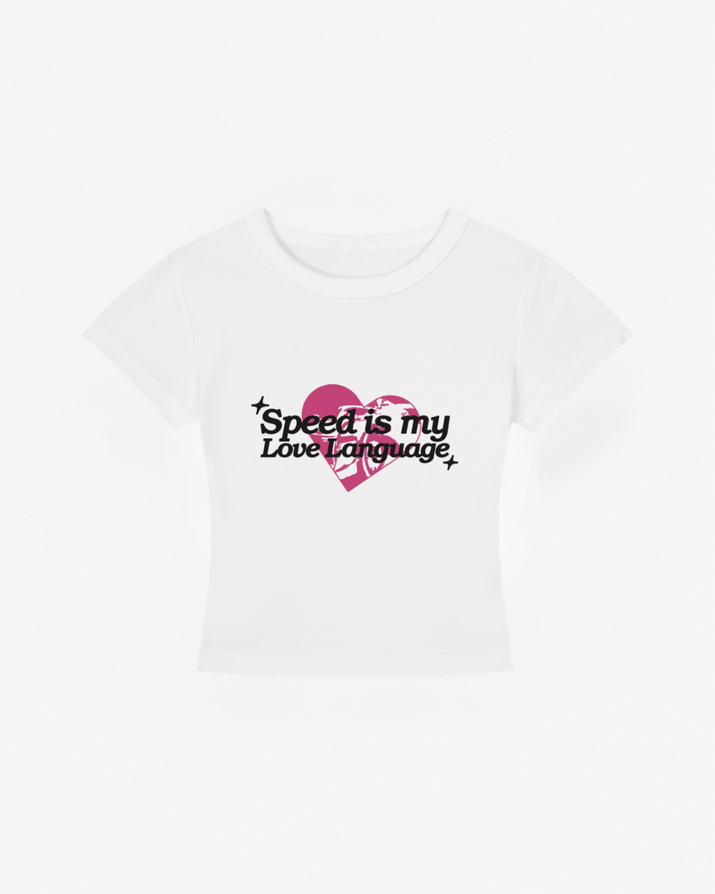 Speed is My Love Language Cropped Tee