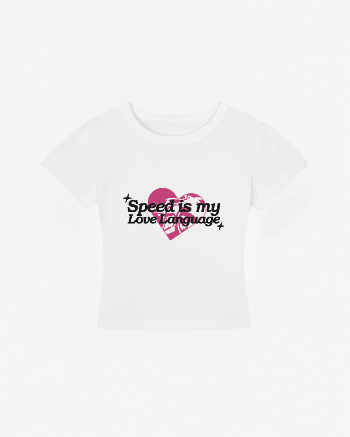 Speed is My Love Language Cropped Tee